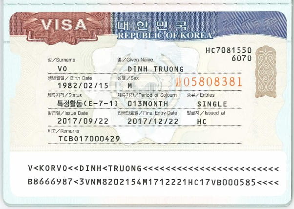 Visa E7 là loại visa thông dụng của Hàn Quốc đang được mong xin đi nhất